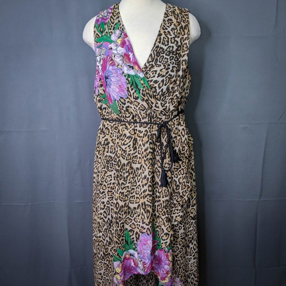 INC Womens Dress Plus size 20W Leopard Print Floral